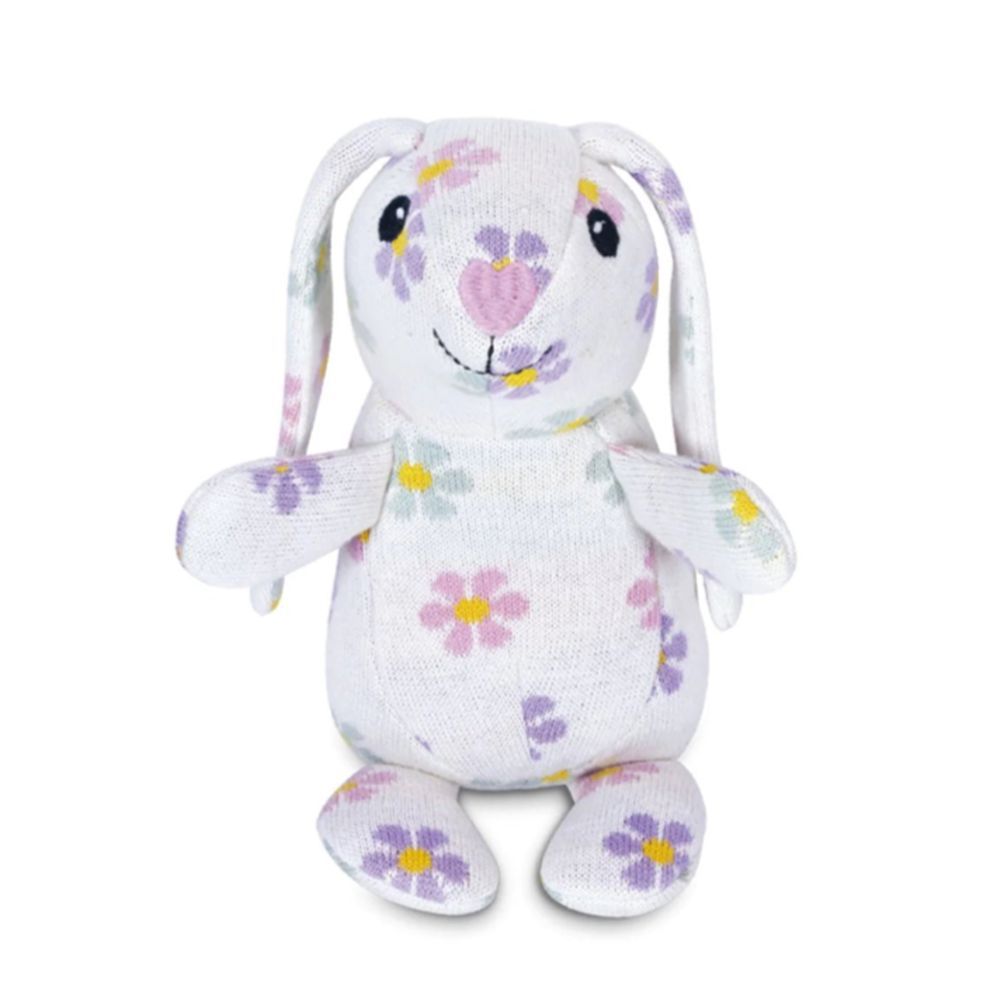 Apple Park - Knit Patterned Bunny - Daisy - 23cm