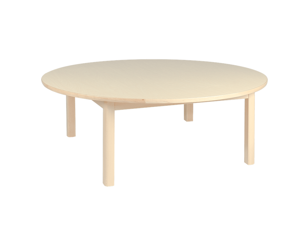 Edu Fun - Elegance Circular Table With 4 Legs - Woody - 46 cm