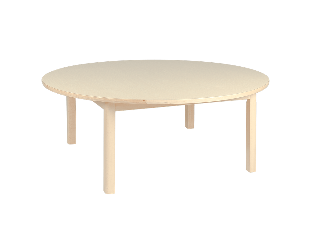 Edu Fun - Elegance Circular Table With 4 Legs - Woody - 53 cm