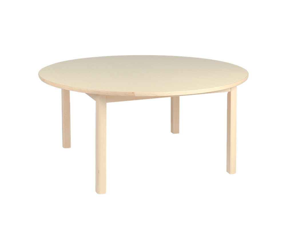 Edu Fun - Elegance Circular Table With 4 Legs - Woody - 59 cm