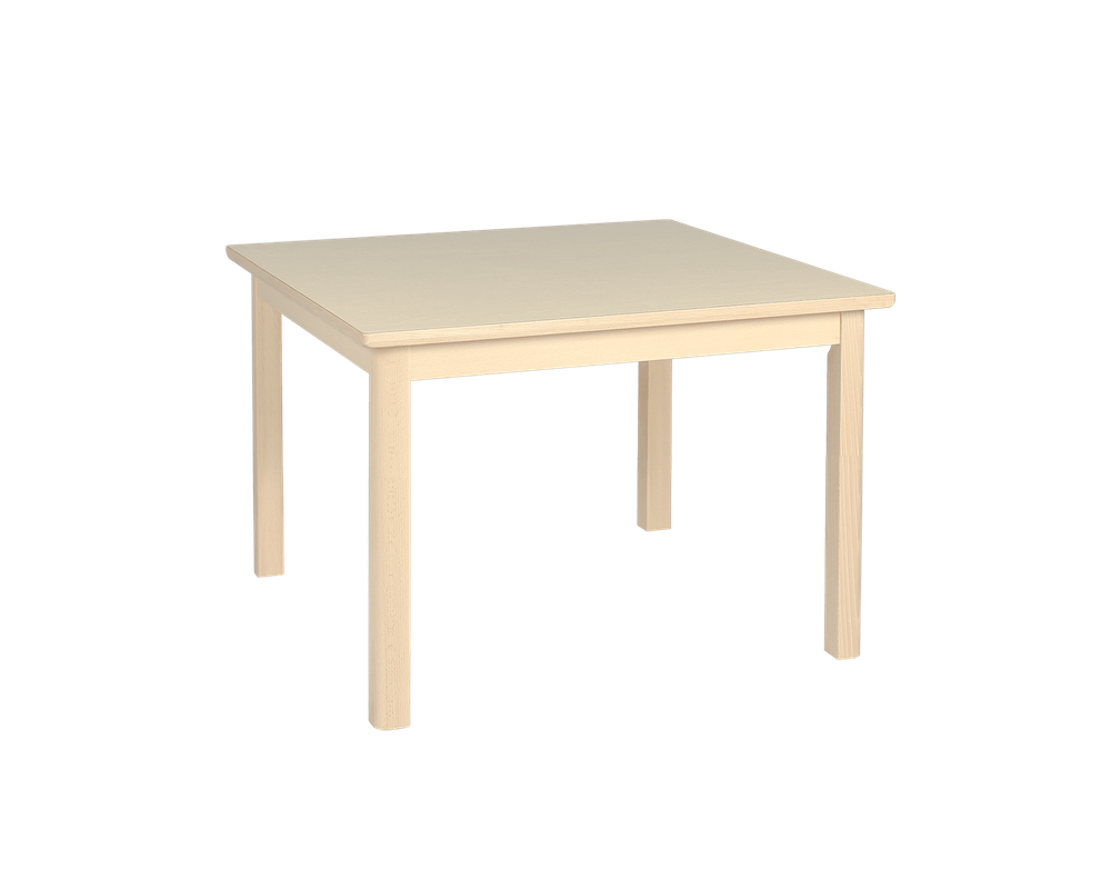 Edu Fun - Elegance Square Table With 4 Legs Set - 59 cm