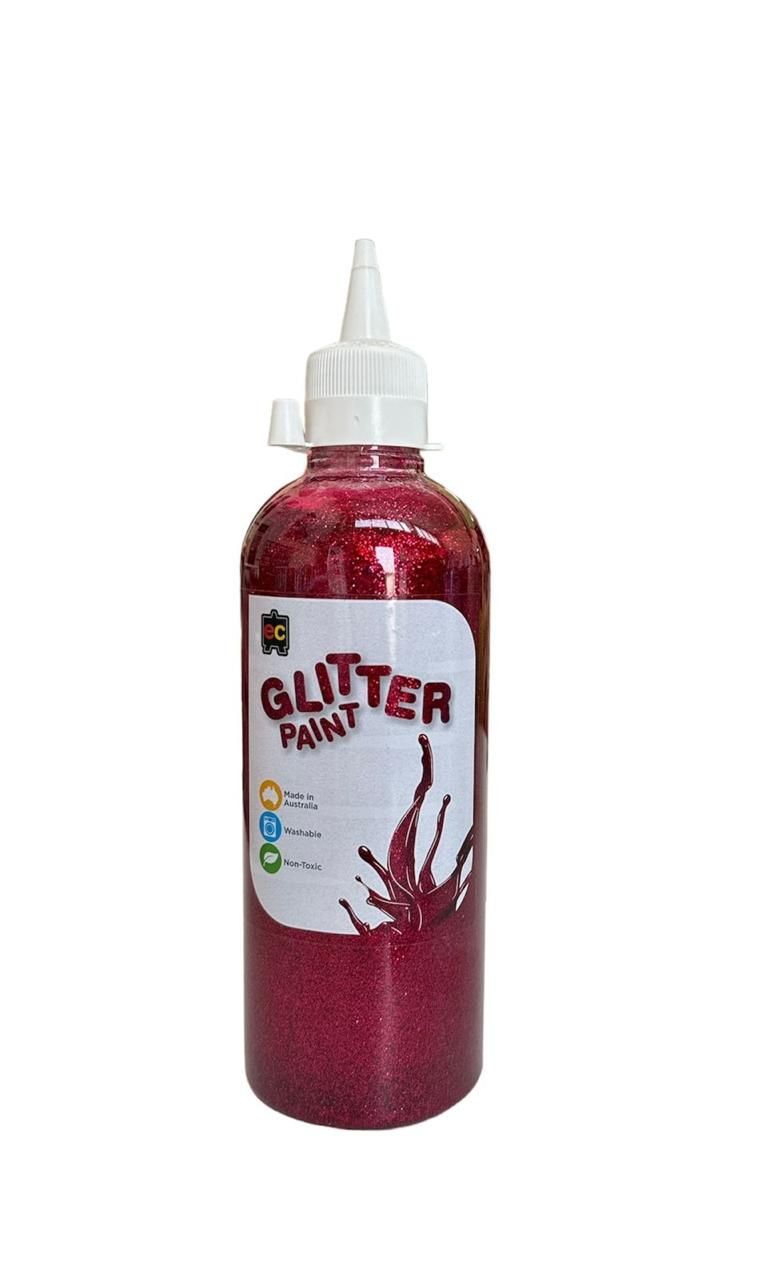 Edu Fun - Glitter Paint - Magenta - 500 ml