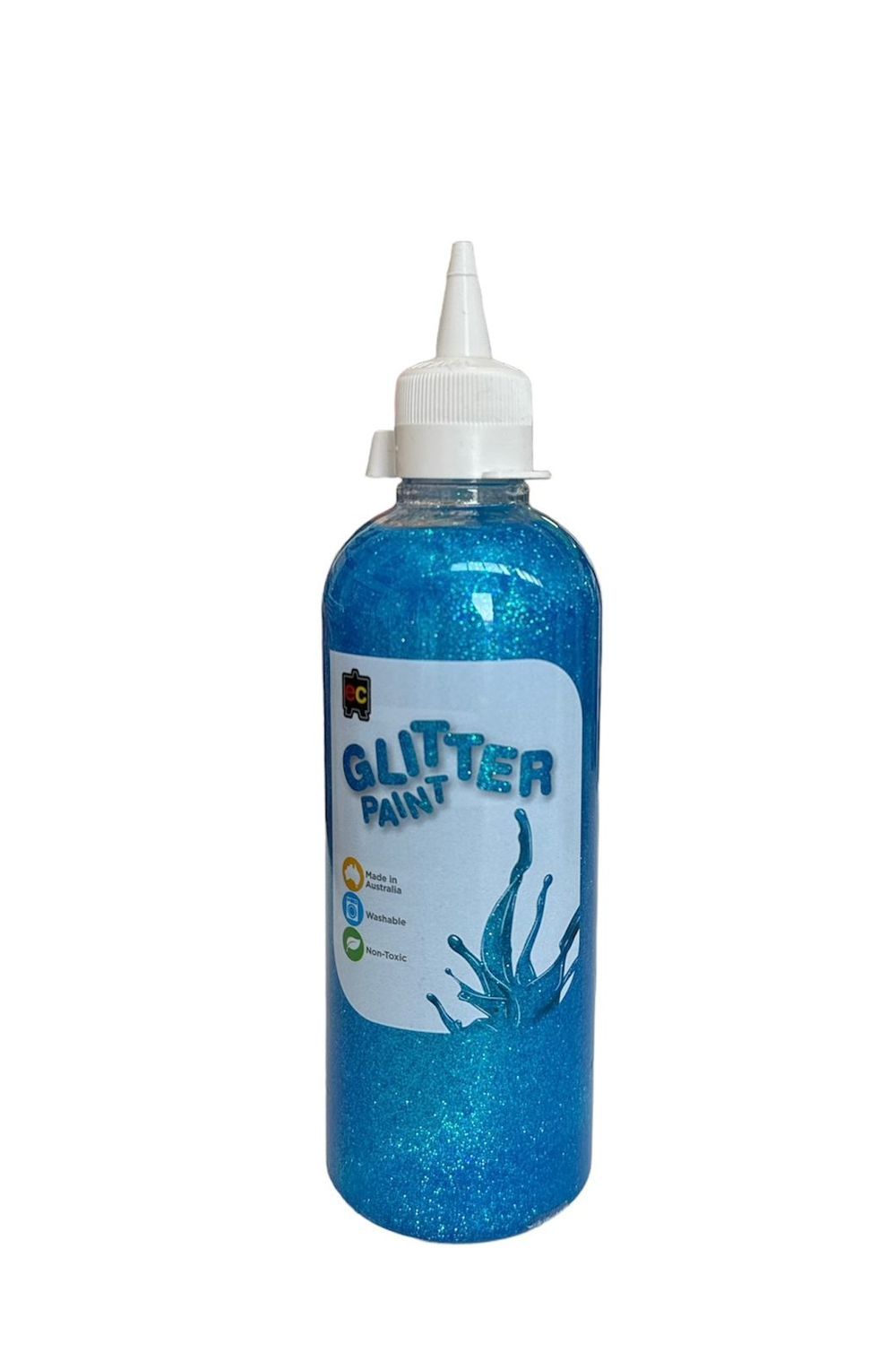 Edu Fun - Glitter Paint - Sky Blue - 500 ml