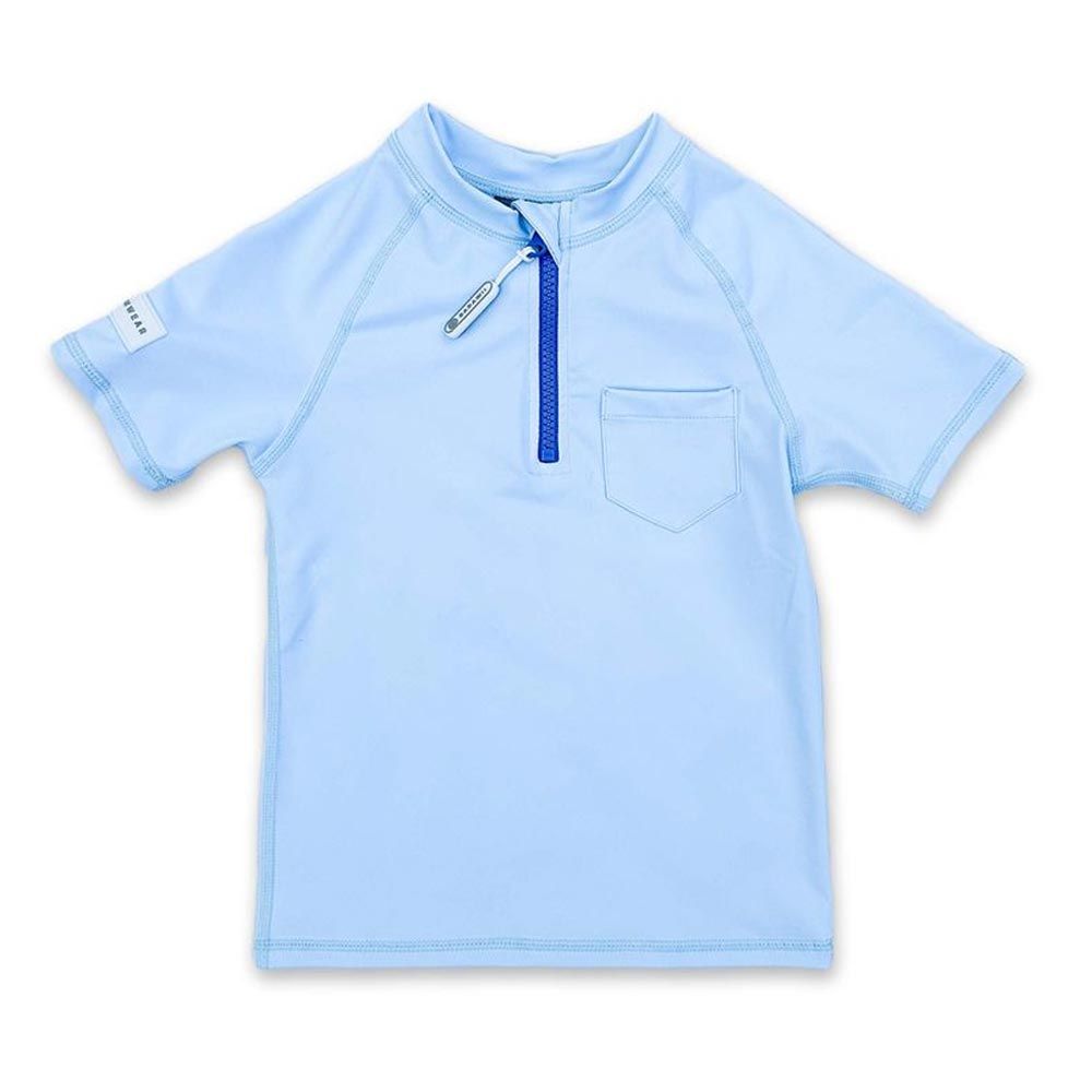 Badawii Beachwear - Kids Short Sleeve UV T-Shirt - Fresh Blue