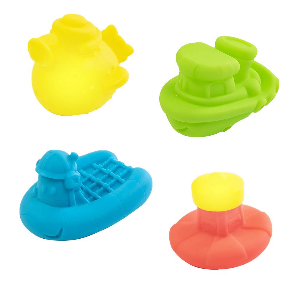 Sassy - Light Up Buoy & Boats Bath Toy - 4pcs