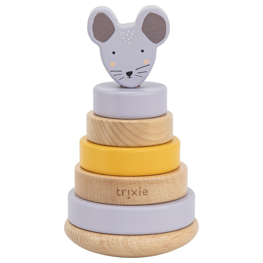 Trixie - Wooden Stacking Toy - Mrs. Mouse - Lilac