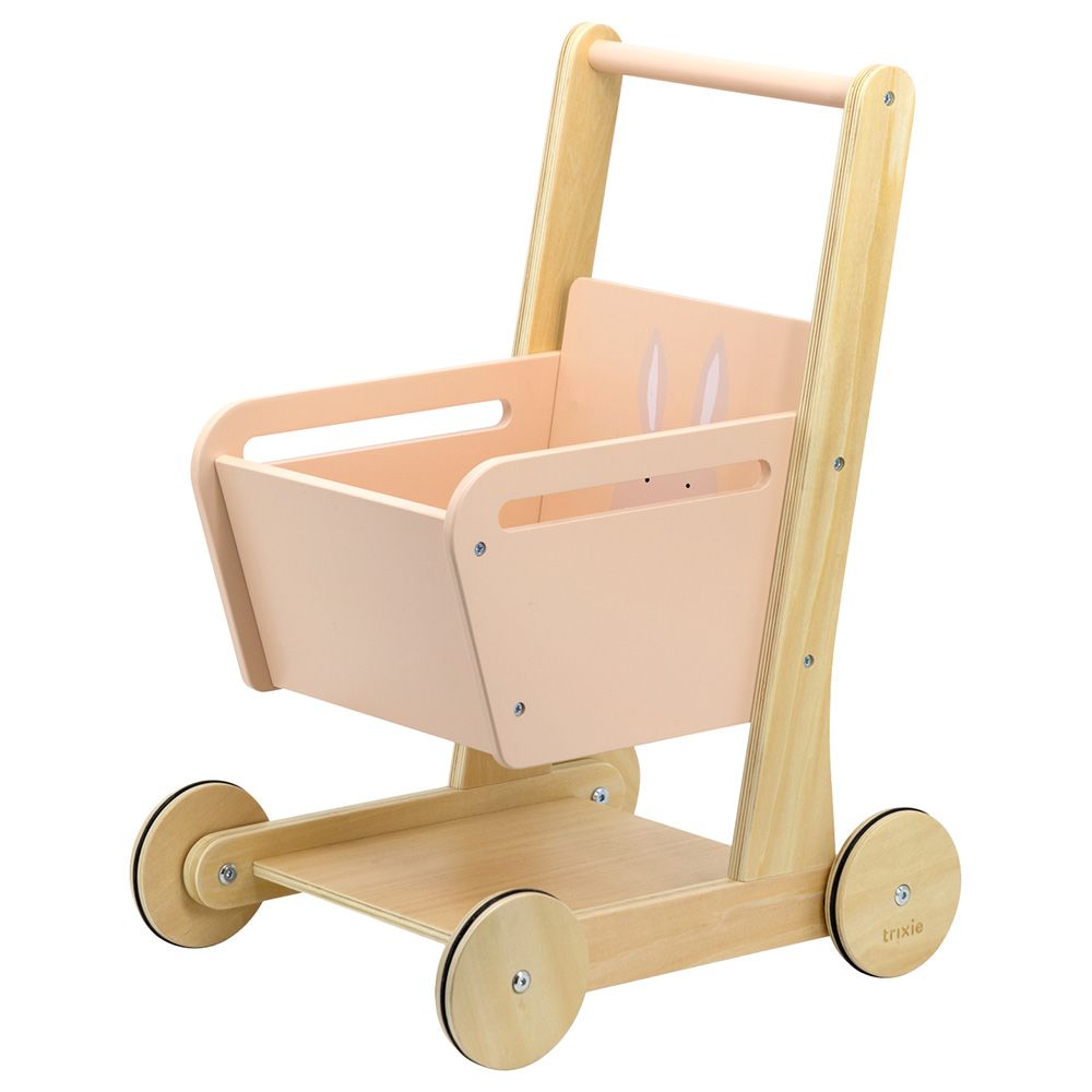 Trixie - Wooden Shopping Cart - Mrs. Rabbit - Pink