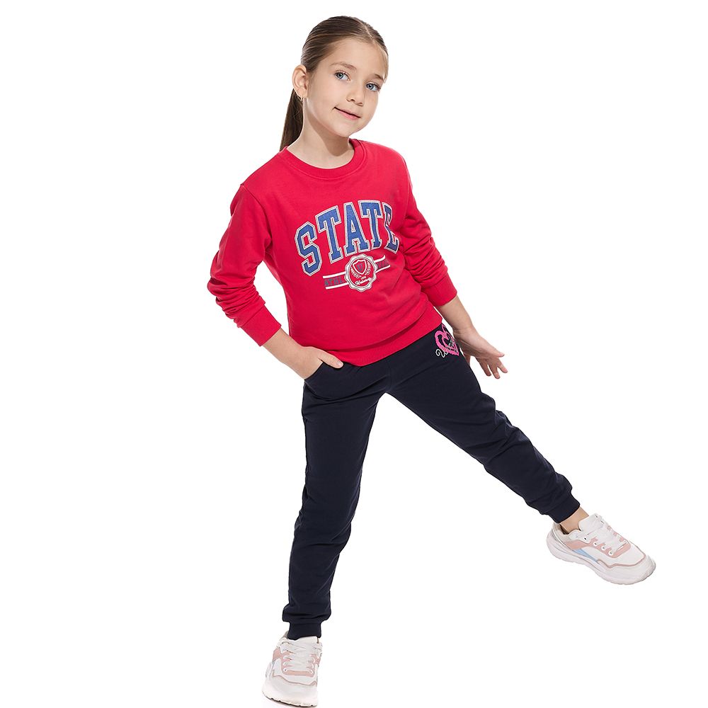 Victor And Jane - Girls Long Sleeve Top - Pink