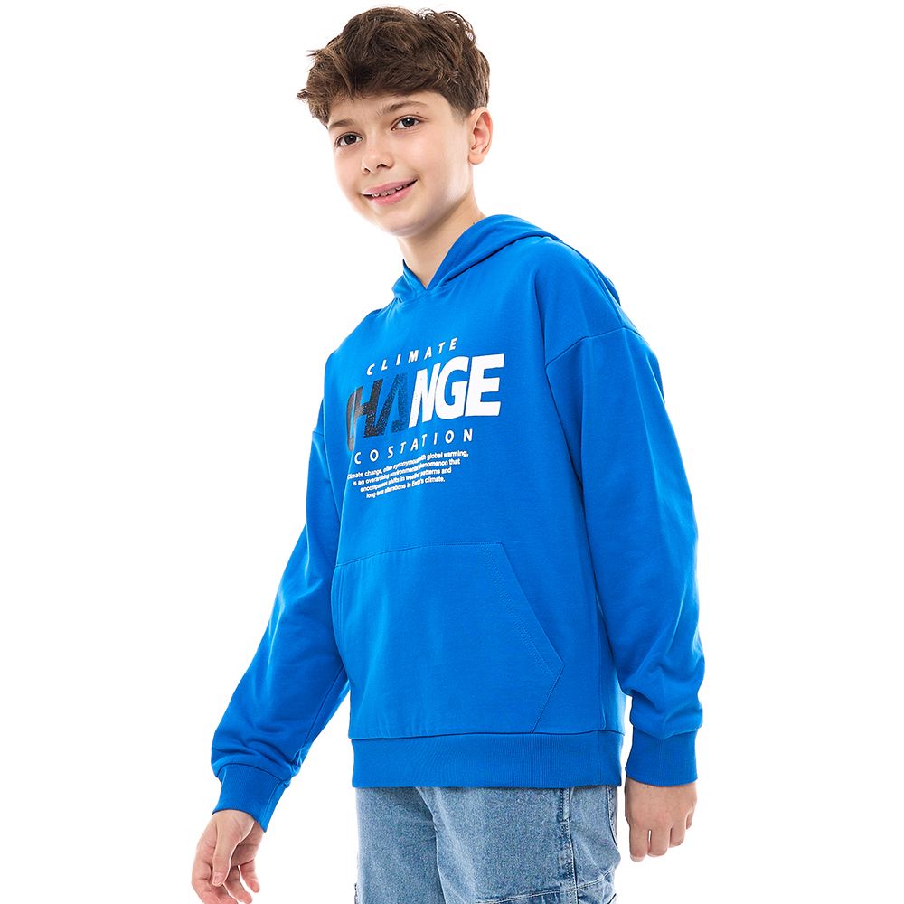 Victor and Jane - Boys' Hoodie Ecostation - Royal Blue