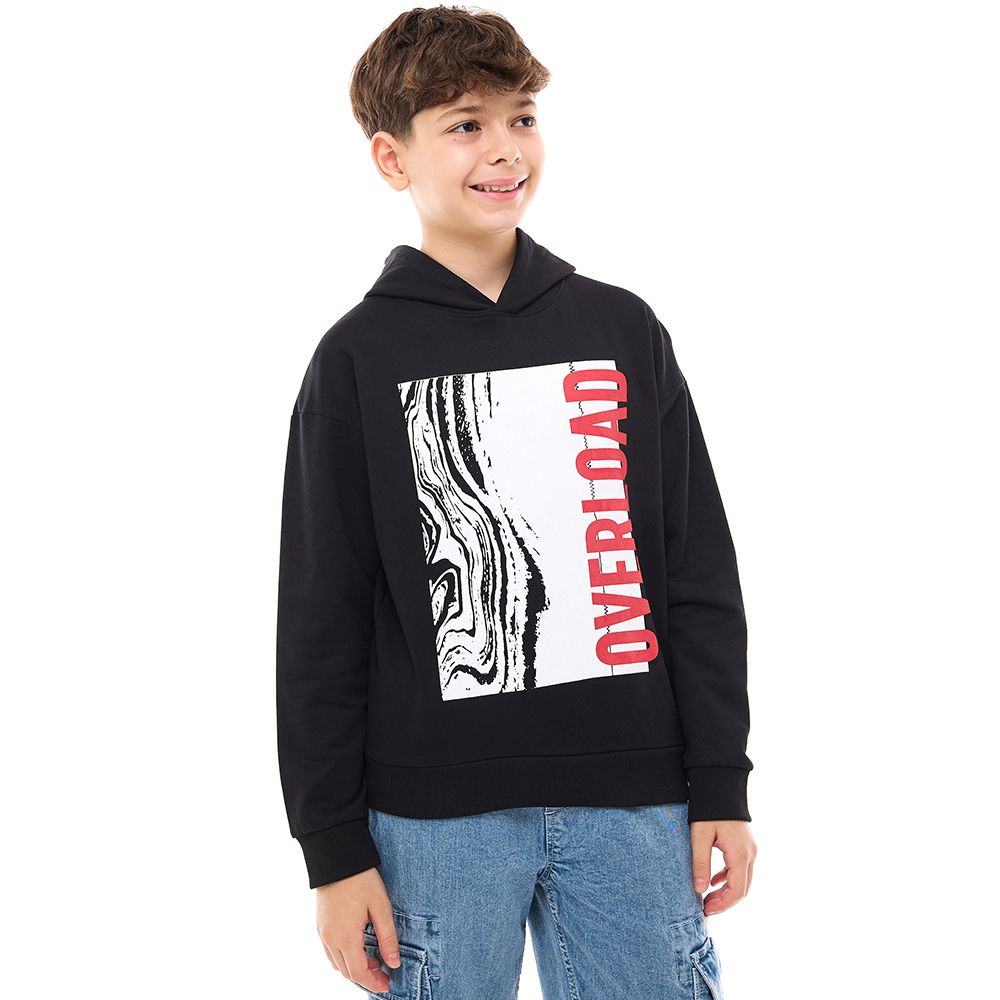 Victor and Jane - Boys' Hoodie Overload - Black