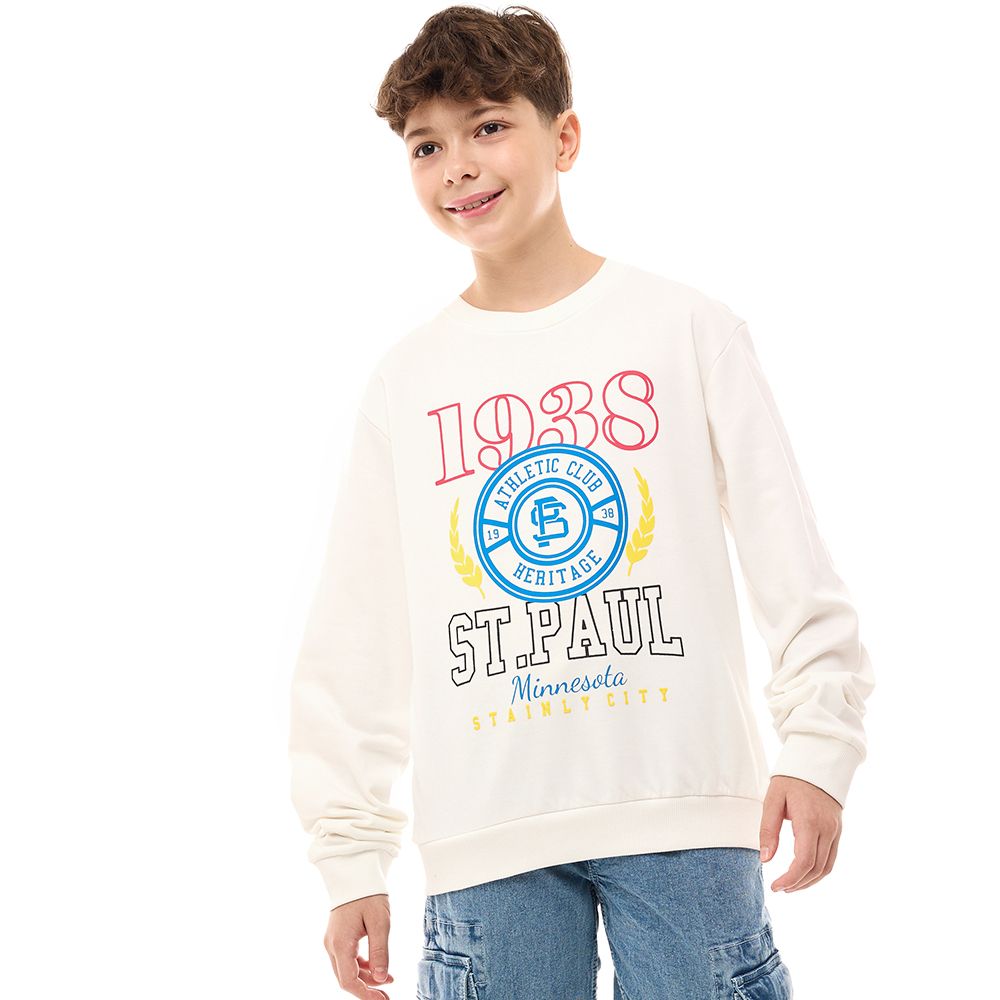 Victor and Jane - Boys' Sweatshirt 1938 - Off White