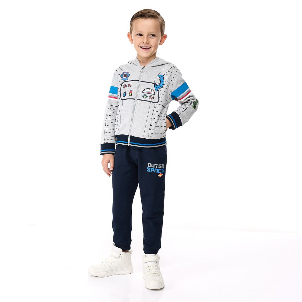 Victor and Jane - 2pc-Set - Boys' Hoodie And Joggers - Navy/Grey