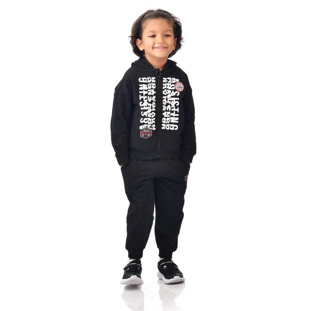 Victor and Jane - 2pc-Set - Boys' Hoodie And Joggers - Black