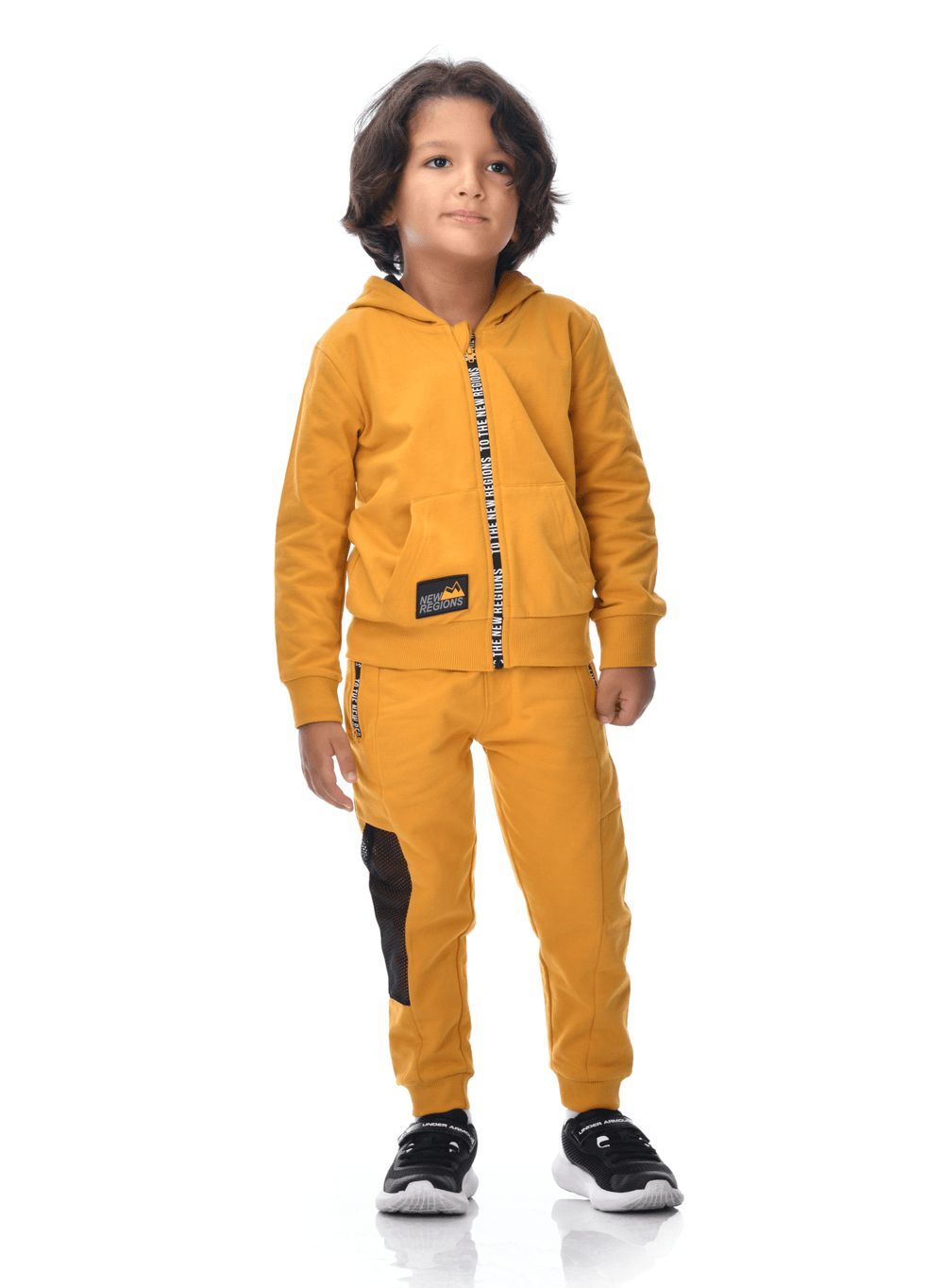 Victor and Jane - 2pc-Set - Boys' Hoodie And Joggers - Mustard