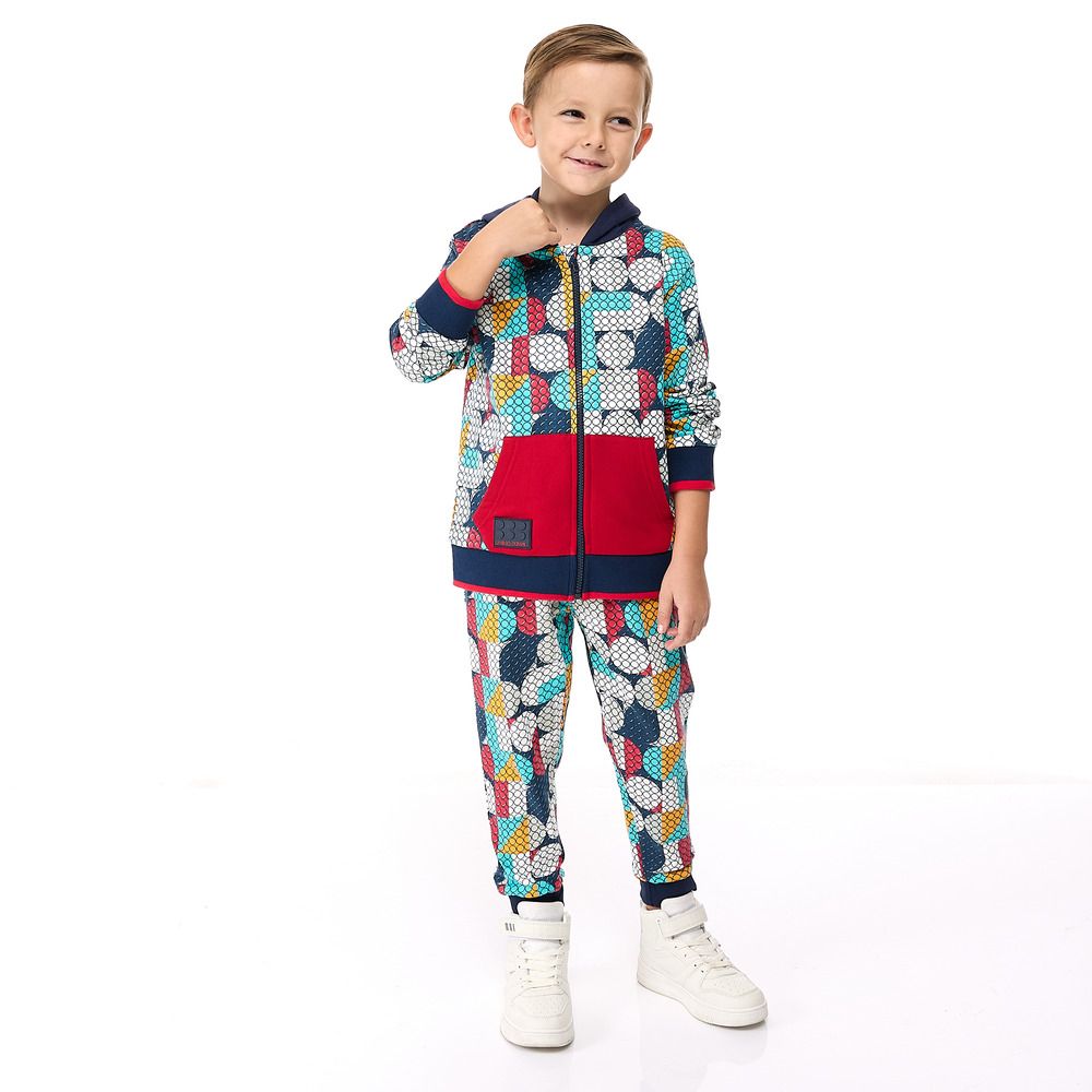 Victor and Jane - 2pc-Set - Boys' Printed Hoodie And Joggers