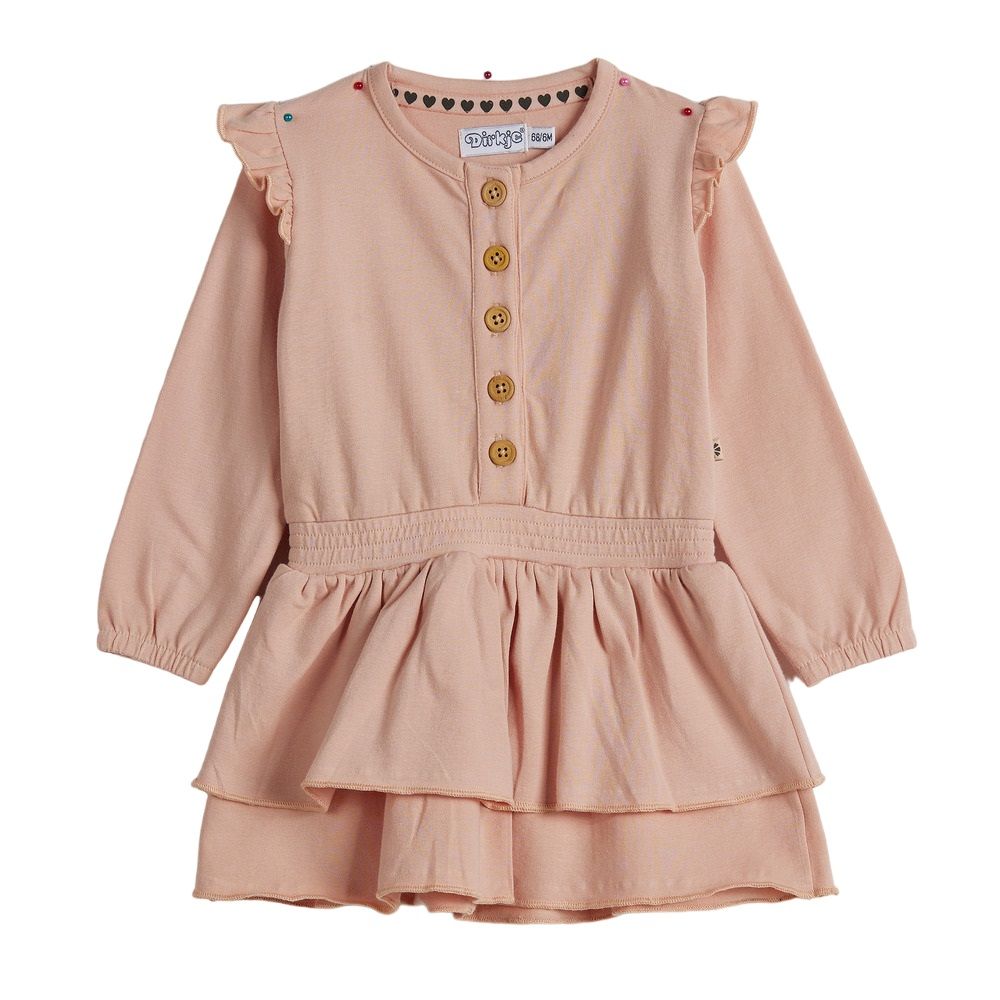 Dirkje - Layered Frill Dress - Pink