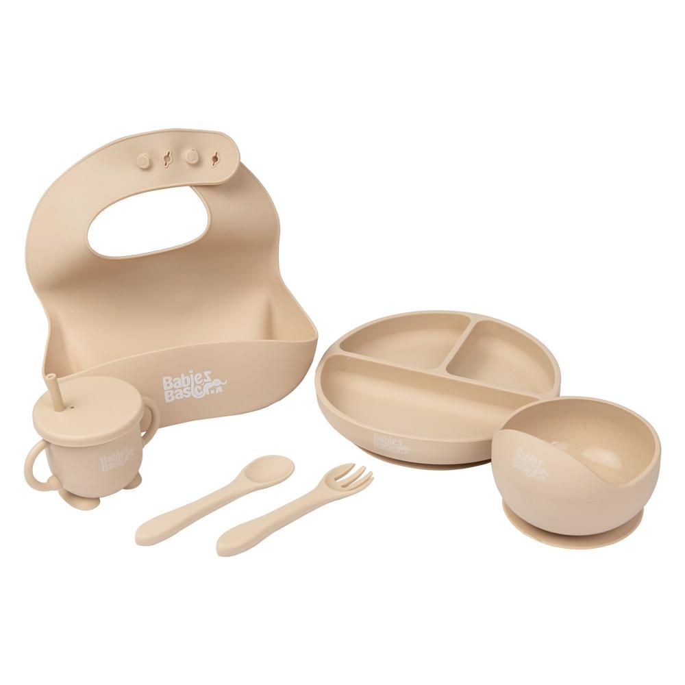 Babies Basic - Feeding Set - 6pcs - Beige