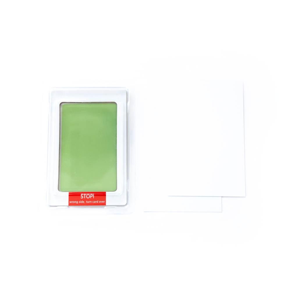 Babies Basic - Clean Fingerprint w/ Two Imprint Cards - 12.5cm - Parrot Green