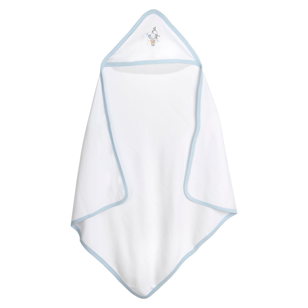 Babies Basic - Baby Cotton Blanket - White/Blue