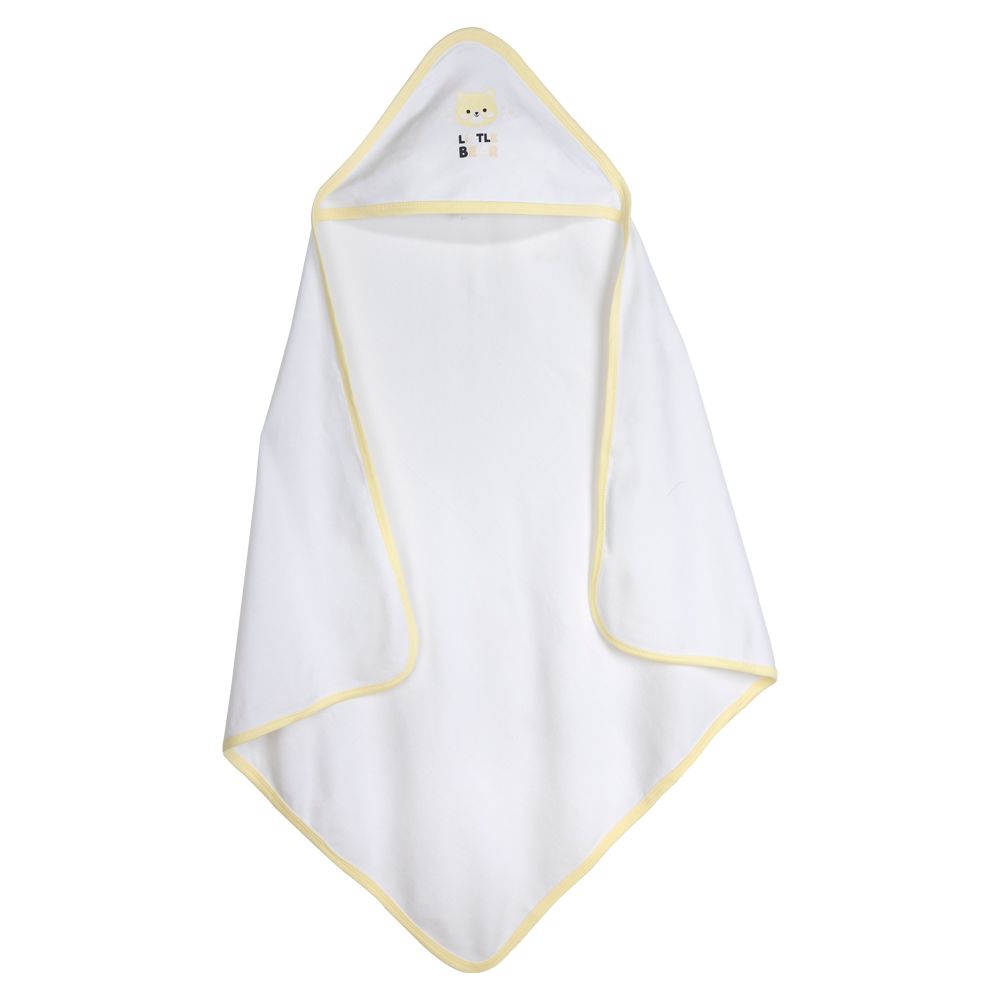 Babies Basic - Baby Cotton Blanket - White/Yellow