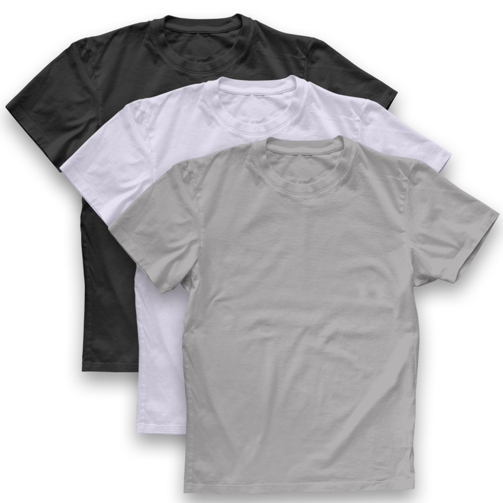 Twinkle Hands - 3pc-Set - Short Sleeves T-Shirt - Grey/White/Black