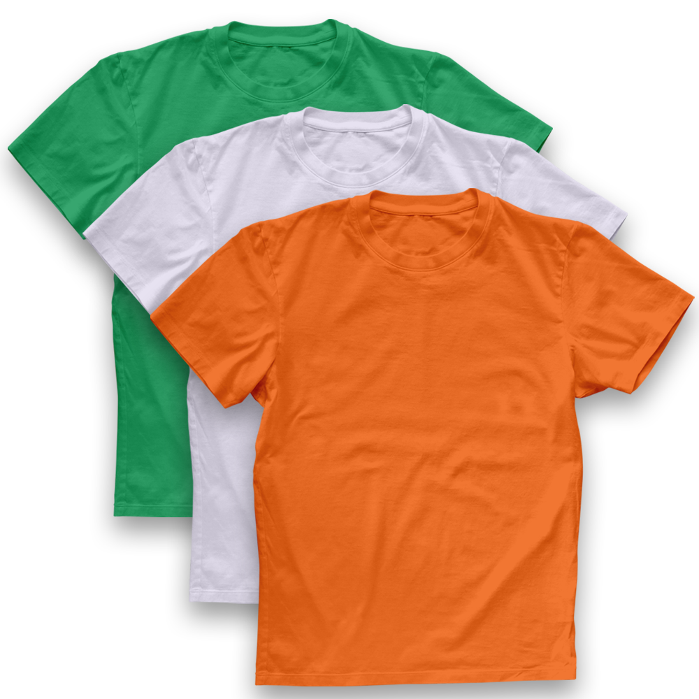 Twinkle Hands - 3pc-Set - Short Sleeves T-Shirt - Orange/White/Green