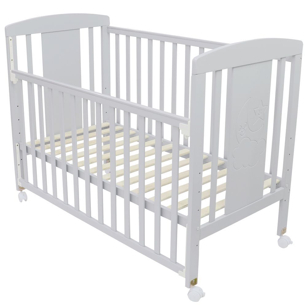 Bebesitos - Deluxe Wooden Baby Crib - White - Large