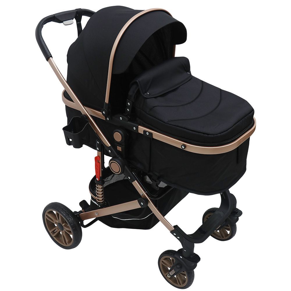 Bebesitos - Litemove 3-In-1 Reversible Newborn Stroller Pram - Black