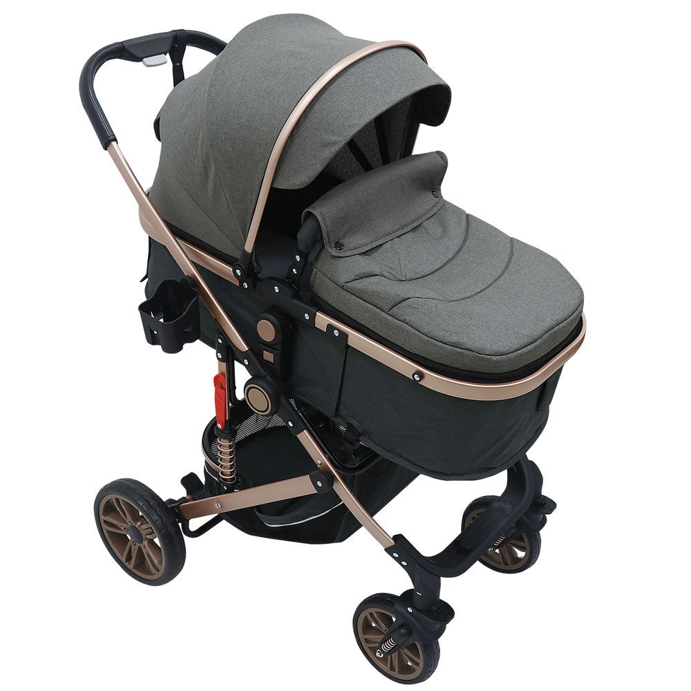 Bebesitos - Litemove 3-In-1 Reversible Newborn Stroller Pram - Grey