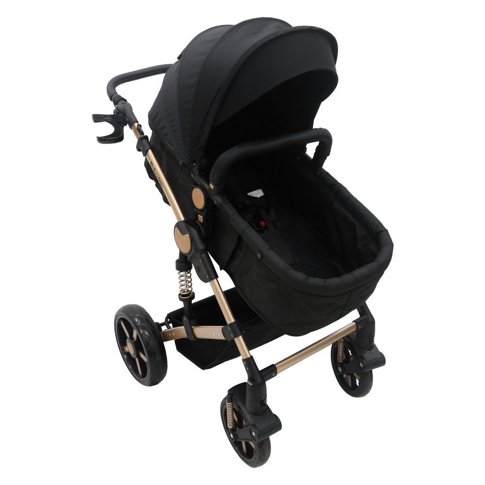 Bebesitos - Grandlux 3-In-1 Reversible Bassinet Stroller Pram - Black