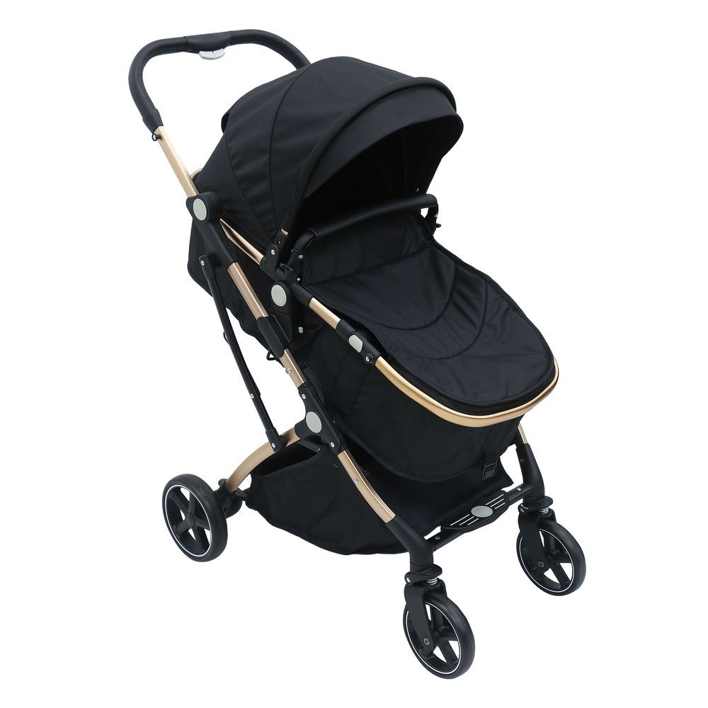 Bebesitos - Ultralite Compact Reversible 3-In-1 Newborn Stroller Pram - Black