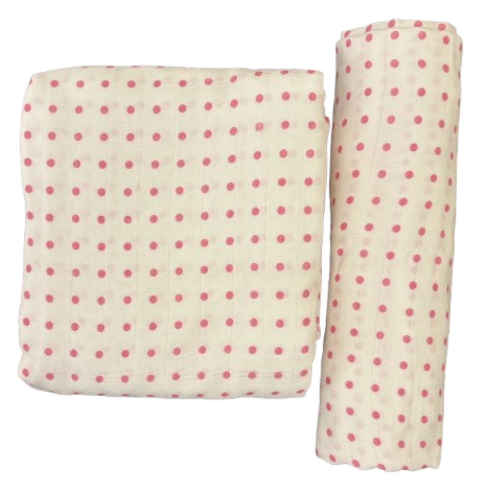 Tummy - Baby Essential Dot Swaddle Blanket Combo - Pack of 2