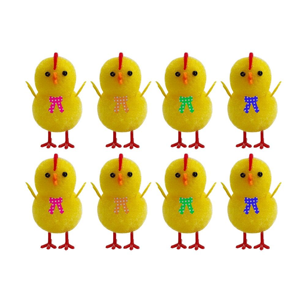 Party Magic - Easter Chick Decorations - Pack of 8