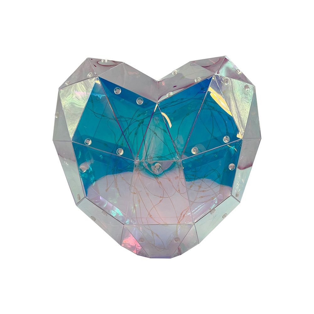 Party Magic - LED Heart Decoration - Crystal - 24cm