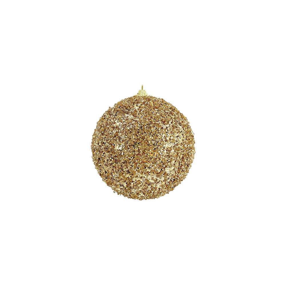 Christmas Magic - Christmas Designer Baubles - Gold Glitter - 12 cm - 2 Pcs