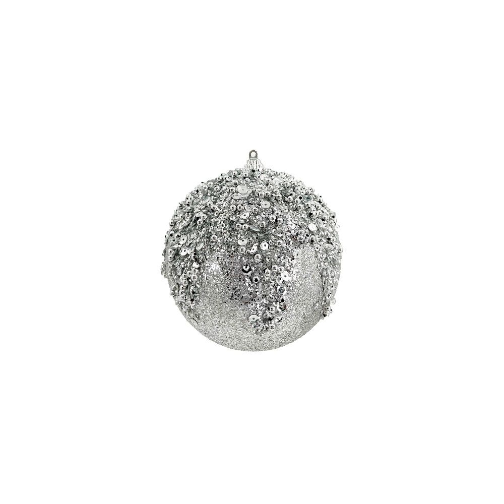 Christmas Magic - Christmas Designer Baubles - Silver - 12 cm - 2 Pcs