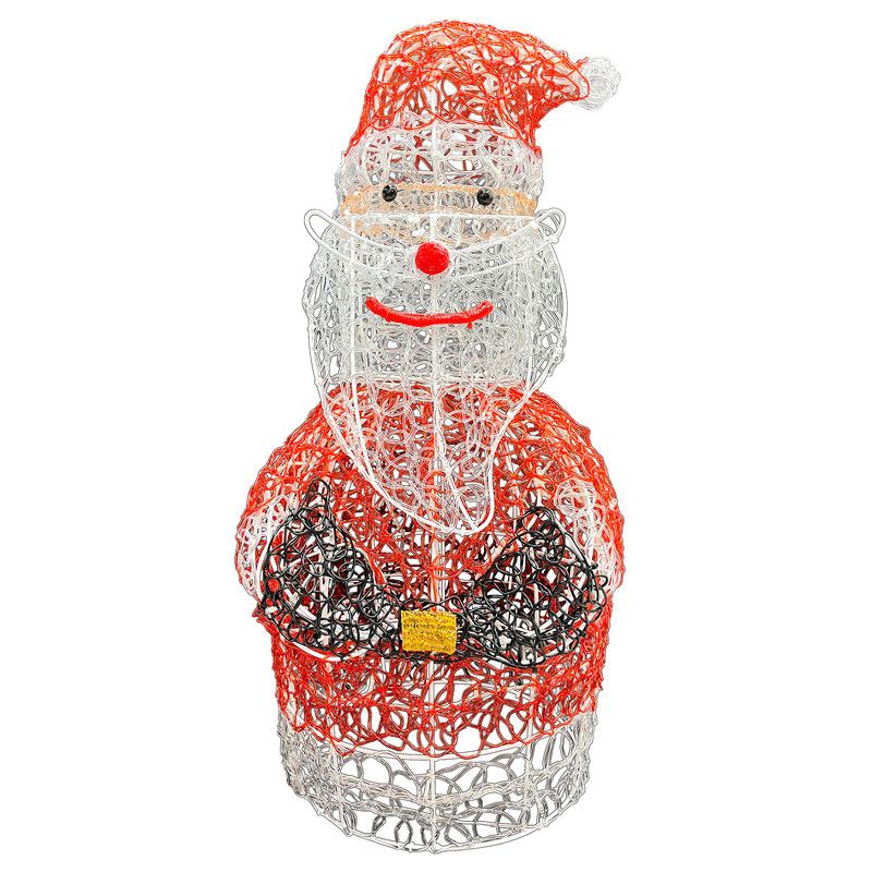 Christmas Magic - 99 LED Metal Santa Decoration - Warm White - 76 cm