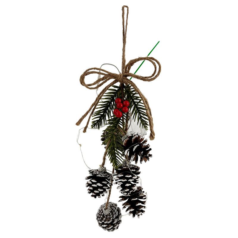 Christmas Magic - LED Christmas Pine Cone Cluster - 40 cm - 1 Pc