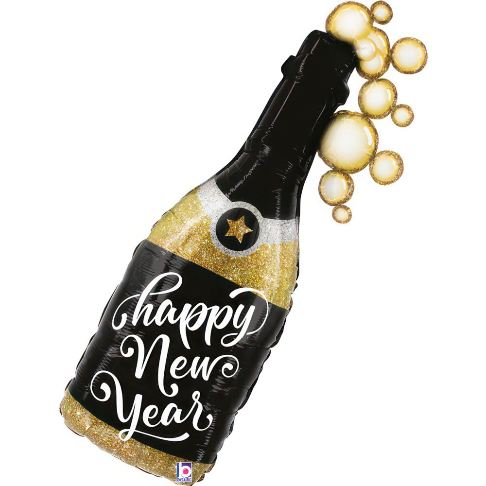 Betallic Balloon Co - New Year Champagne Bubble Balloon - 99 cm