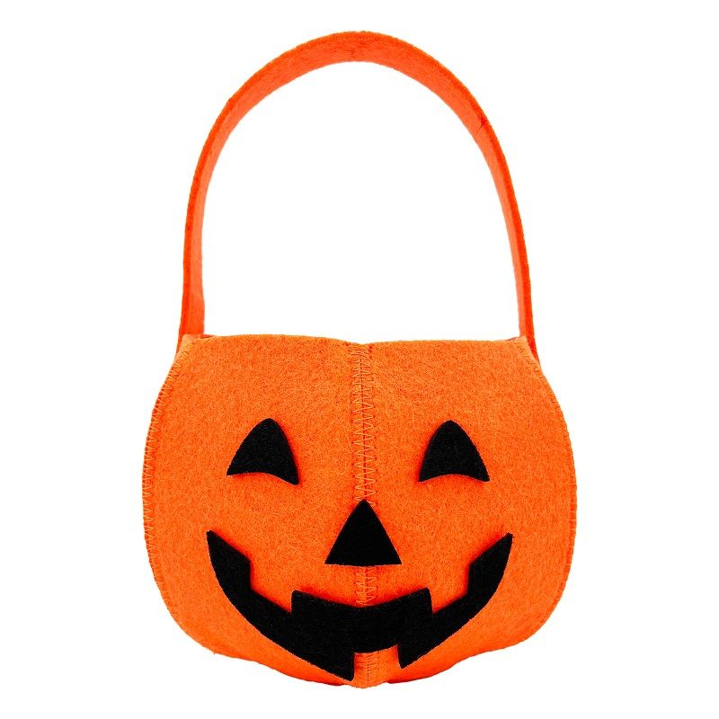 Party Magic - Halloween Pumpkin Felt Bag - Orange/Black