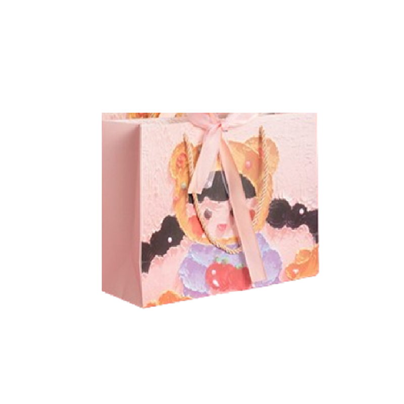 Y-PaperCo. - 3D Cute Girl Themed Gift Bag - Small - Pack of 3