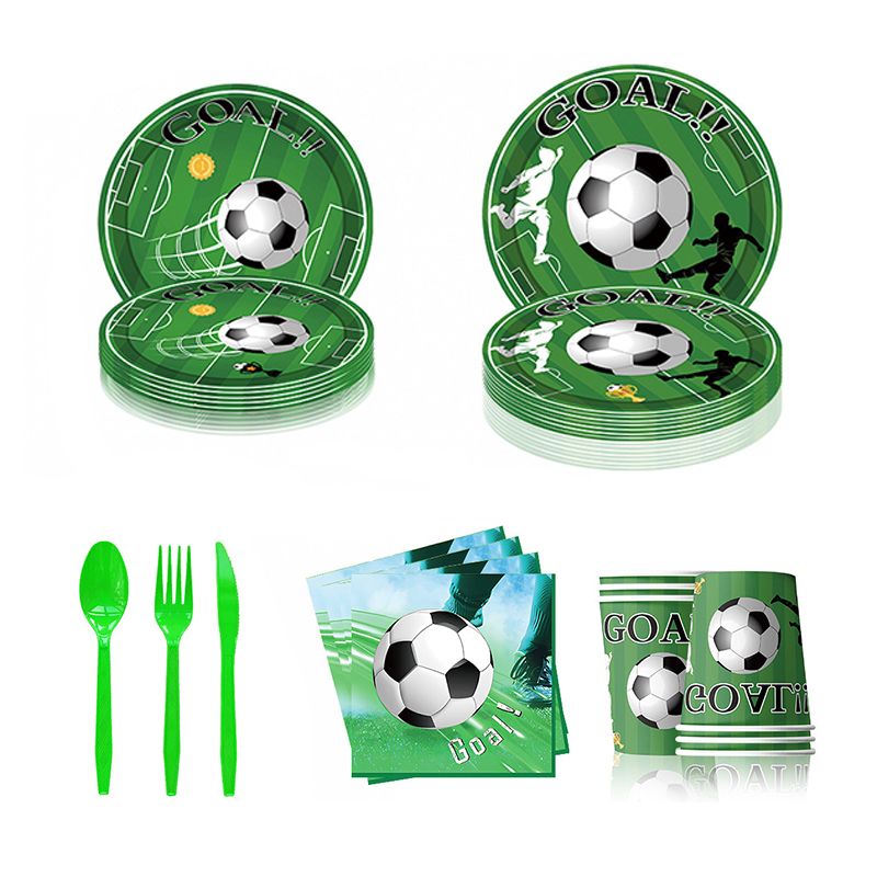 Long Sun - Party Tableware Set - Soccer - 68pcs