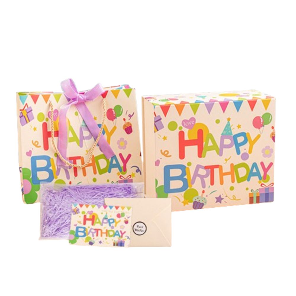 Y-PaperCo. - Happy Birthday Party Packaging Set - L - 4pcs