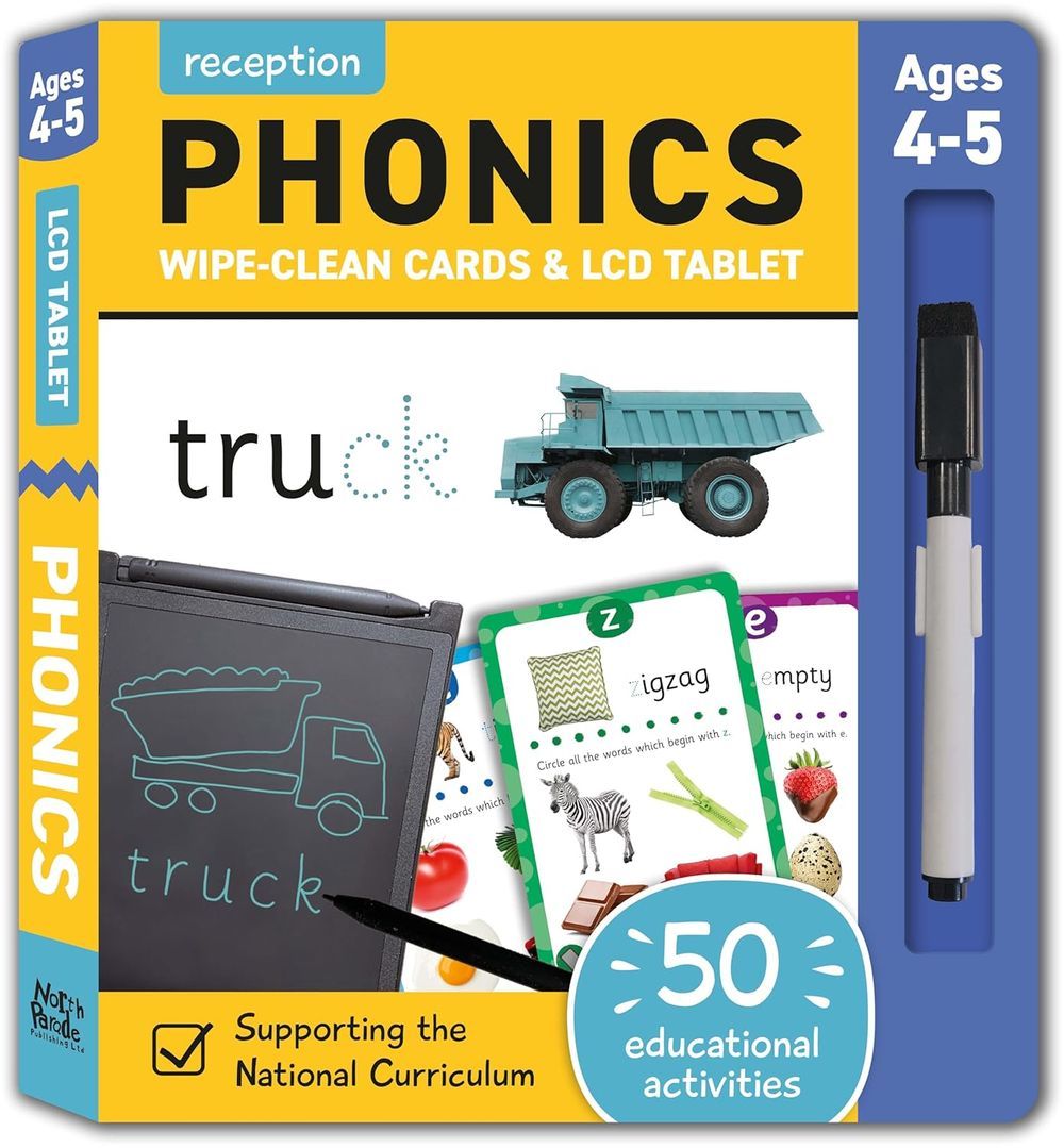 Reception Wipe-Clean Cards And LCD Tablet - Phonics