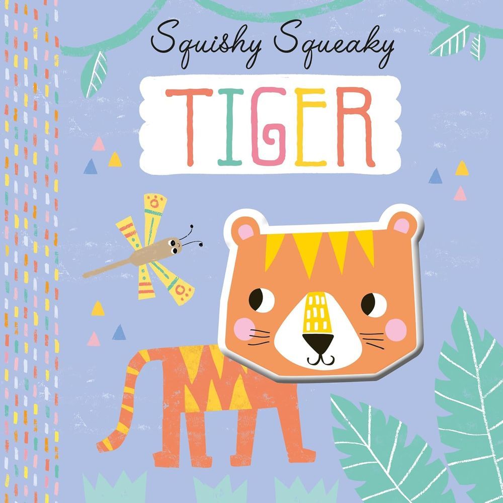 Silicon Squeaky Board Book - Tiger