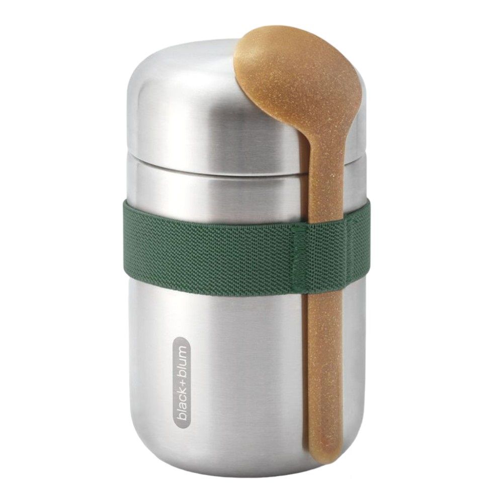 Black+Blum - Stainless Steel Vacuum Food Flask - Olive - 400 ml