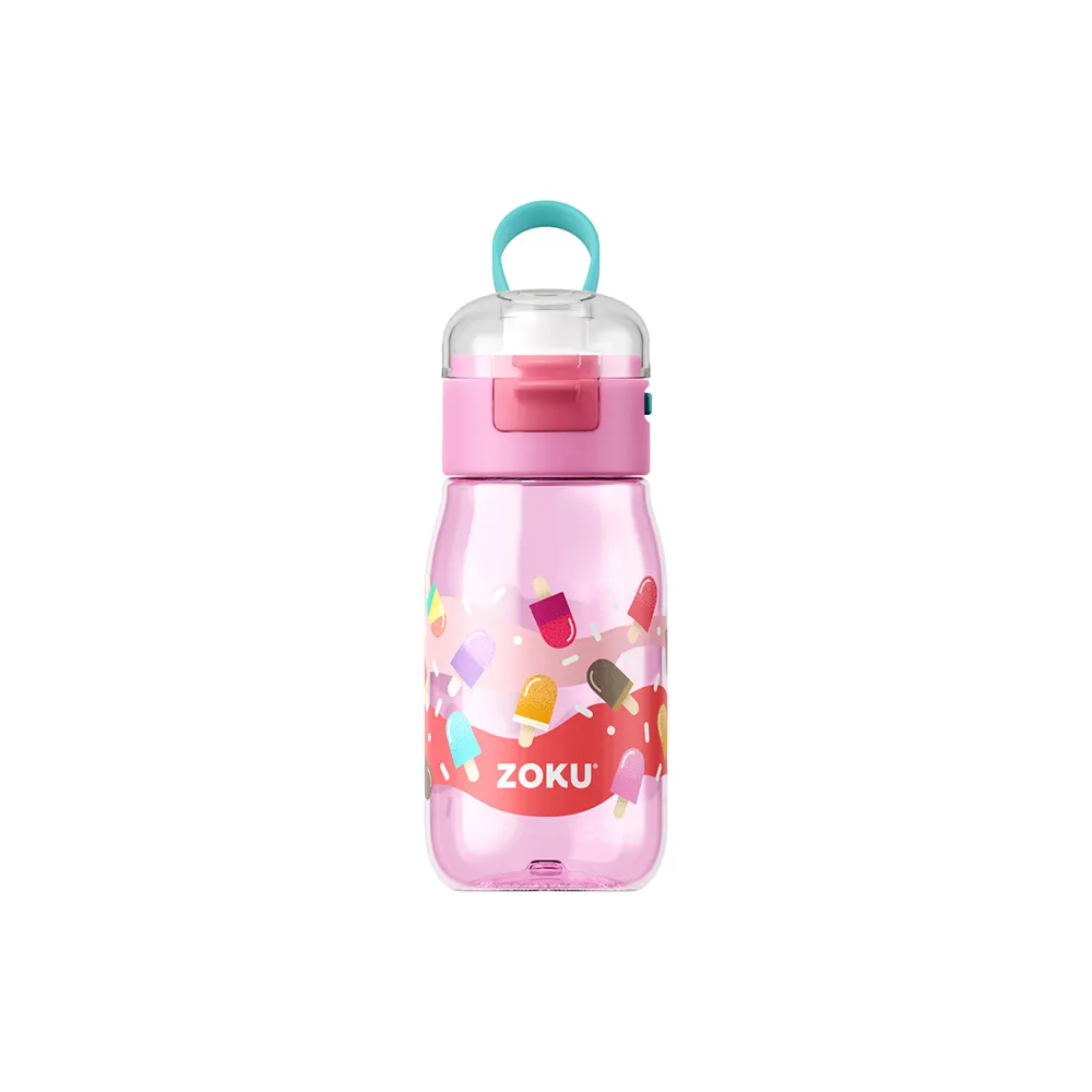 Zoku - Kids Flip Gulp Bottle - 475ml - Pink