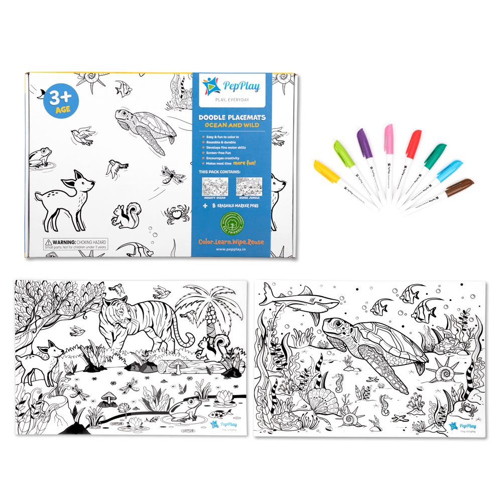 PepPlay - Doodle Placemats - Animal Series