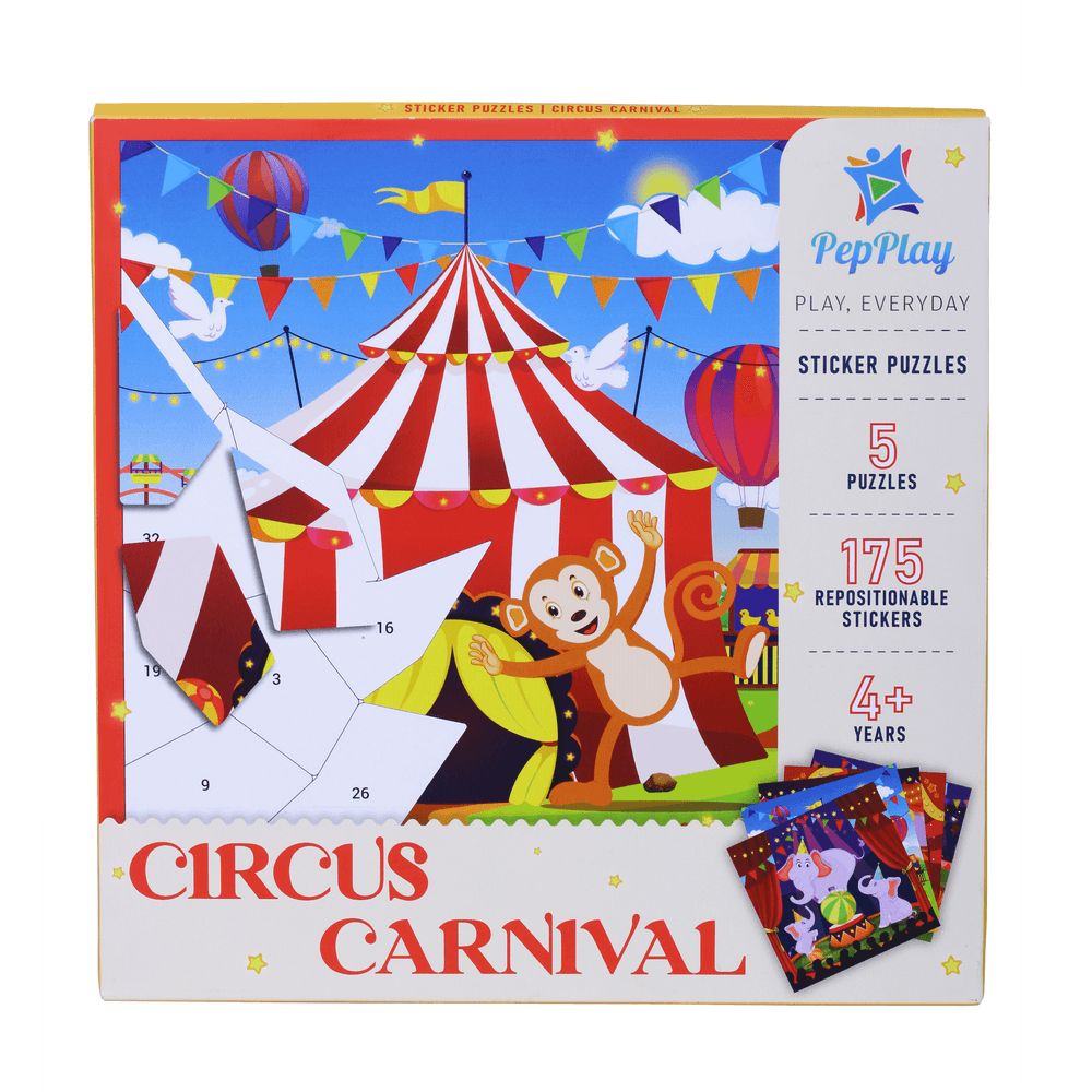 PepPlay - Educational Sticker Puzzle - Circus Carnival