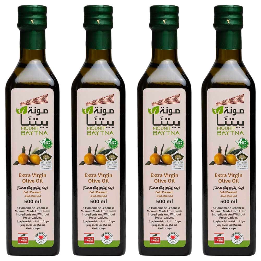 Mounit Baytna - Extra Virgin Olive Oil 500 ml - Pack of 4